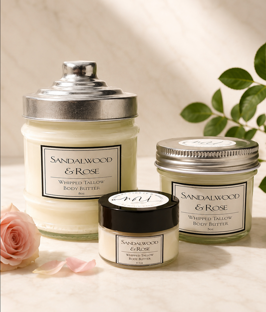 Sandalwood Rose Tallow & Shea Body Butter - 1oz