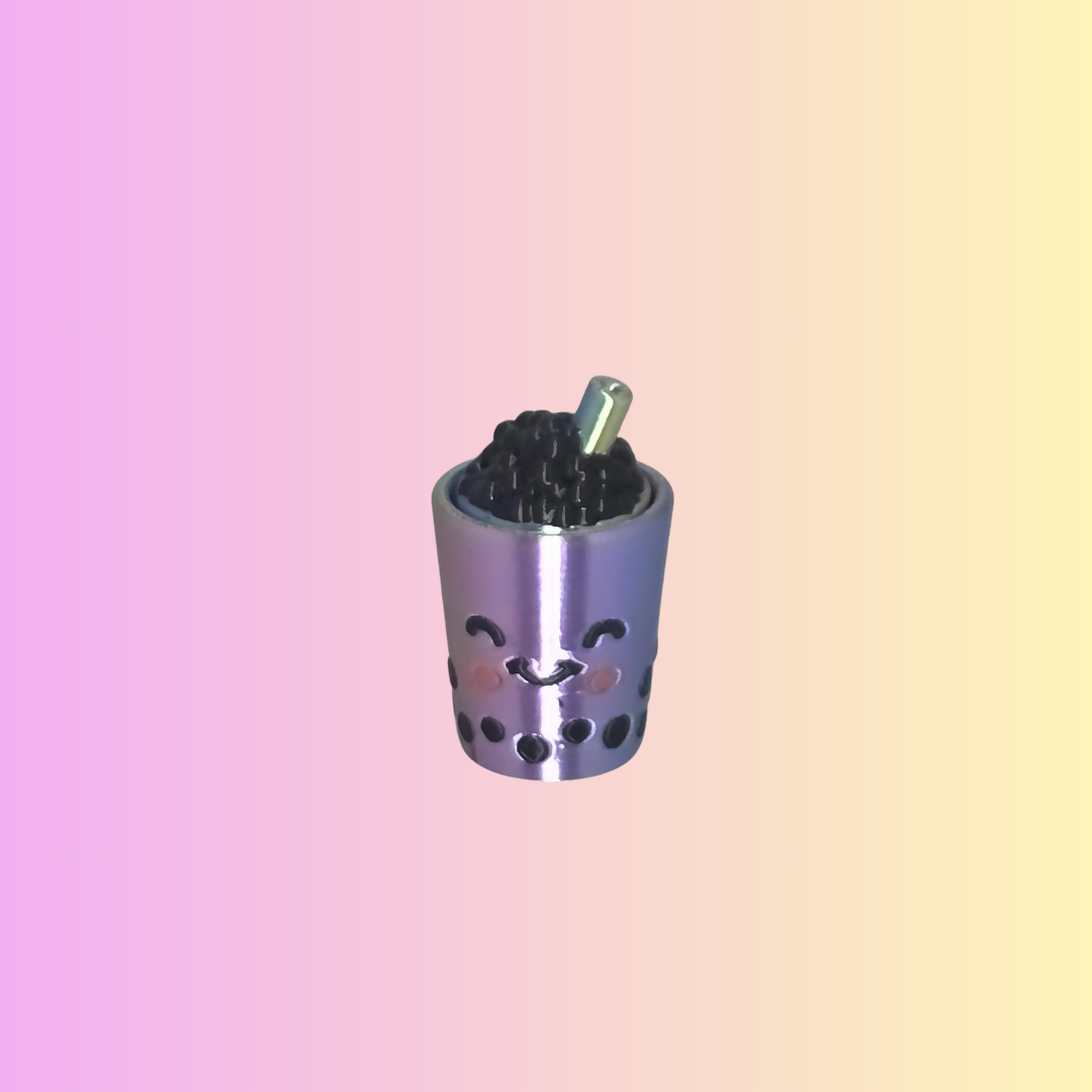Boba Drink Clicker Keychain ā Cute Fidget Toy with Ball Chain