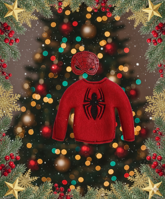 Spidey Guy Elf Costume – Classic Red Hero Elf Outfit