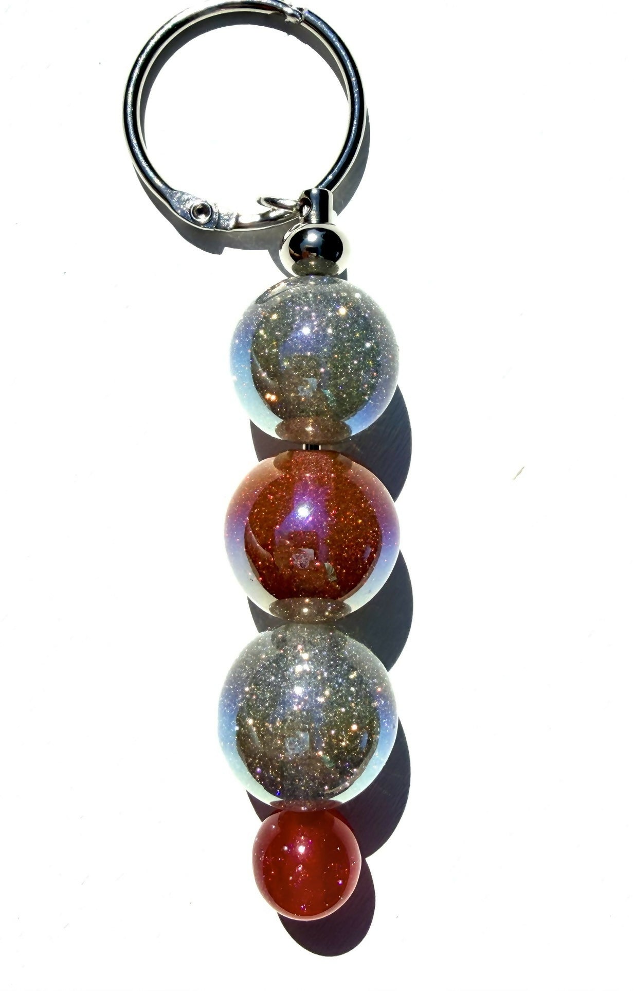 Glitter Gumball Keychain