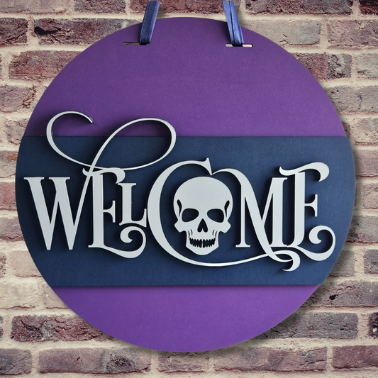 Welcome Skull Door Hanger