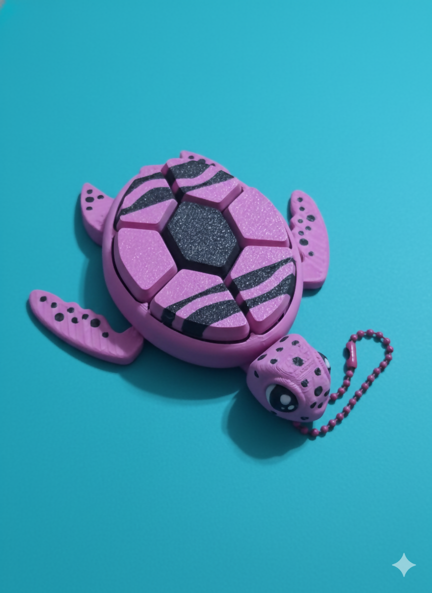 Turtle Clicker β 3D Printed Turtle with Crayon Shell (7 Clickers)