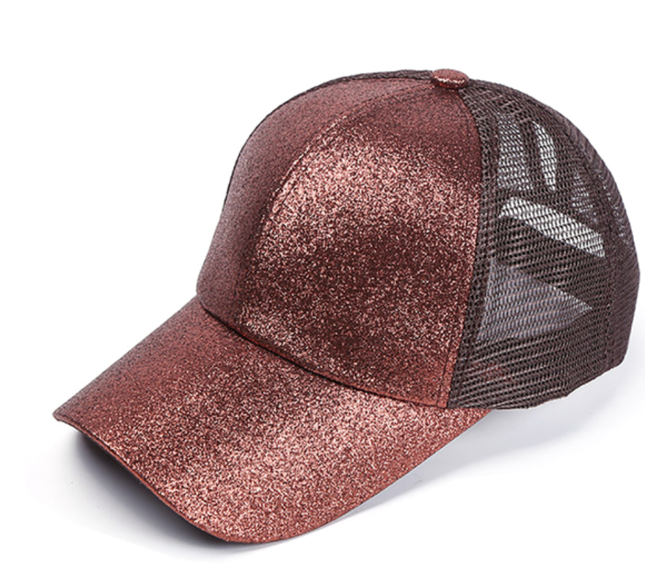 Sparkle Ponytail Trucker Hat Cap