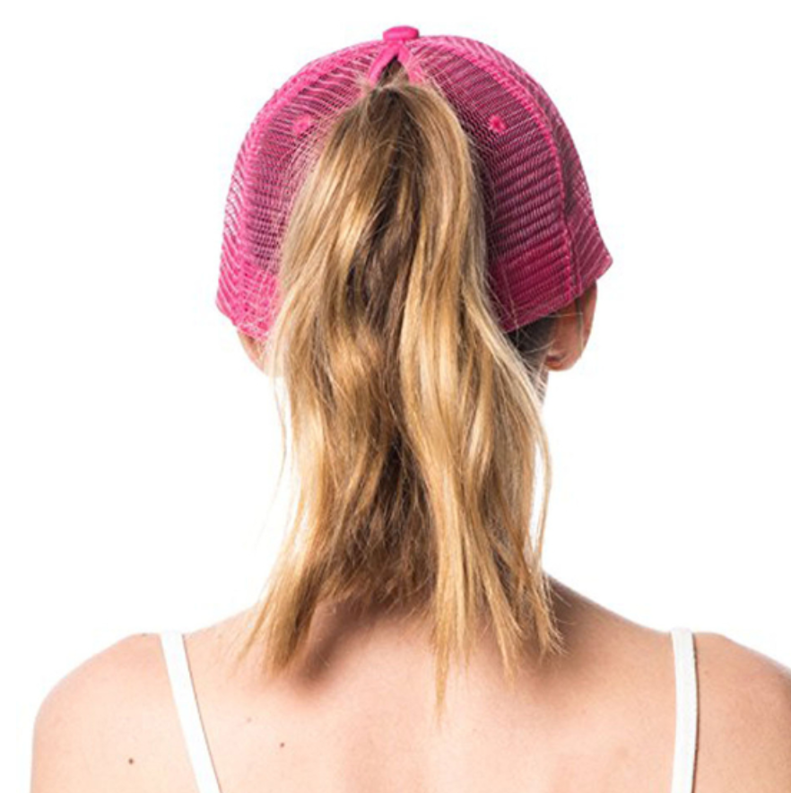 Sparkle Ponytail Trucker Hat Cap