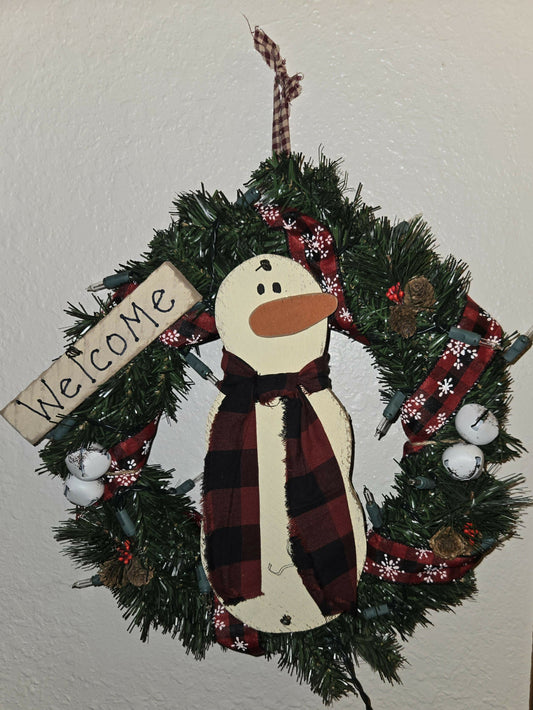 Snowman Wreath