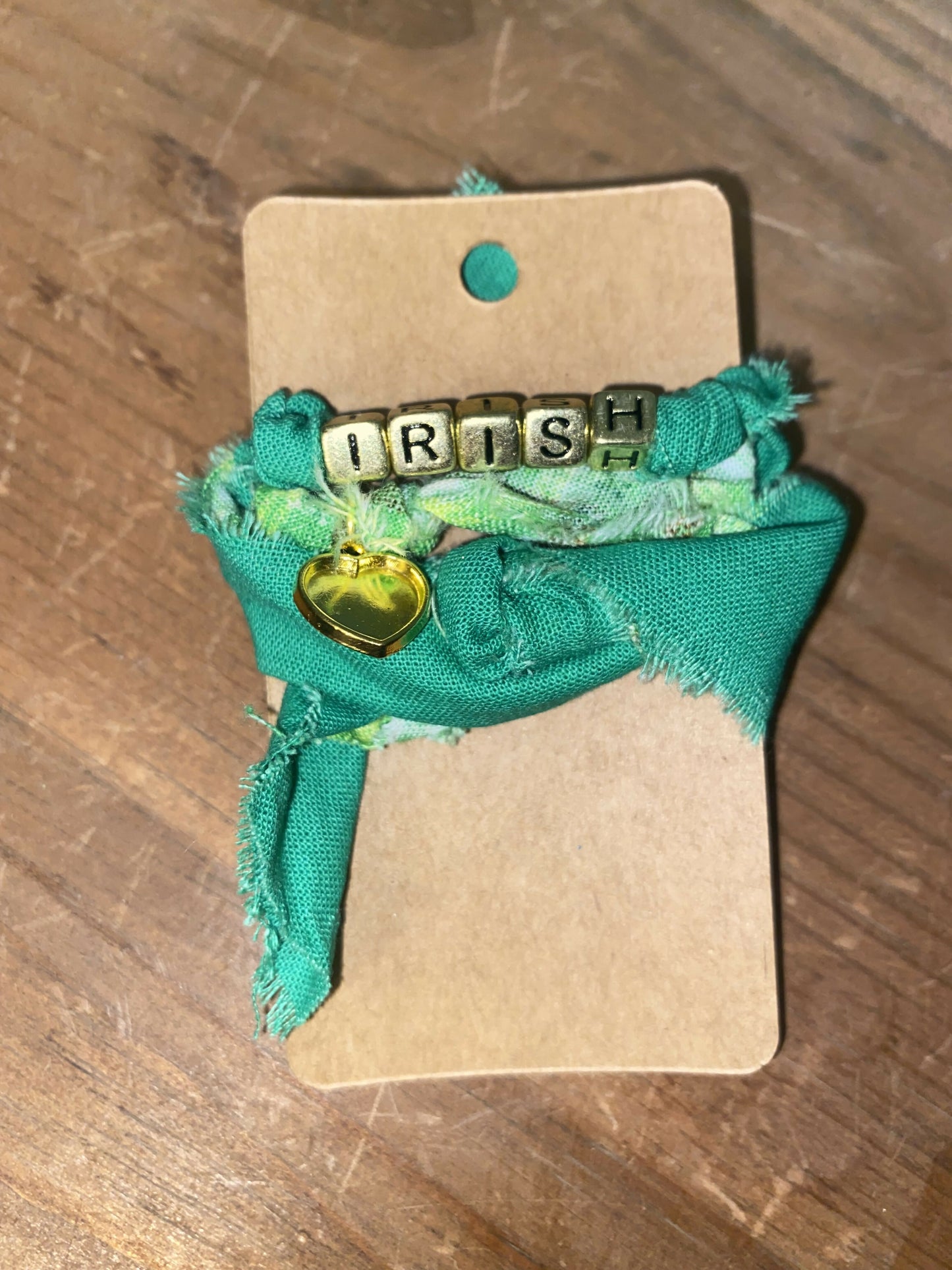 Irish heart charm wrap