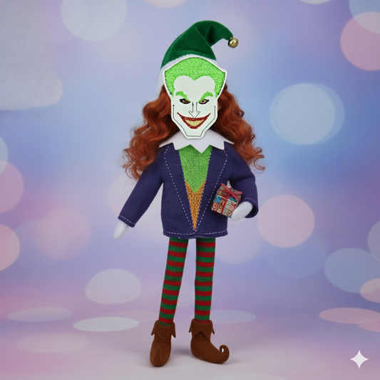 Jester Bat Vigilante Elf Costume – Embroidered Outfit & Mask Set