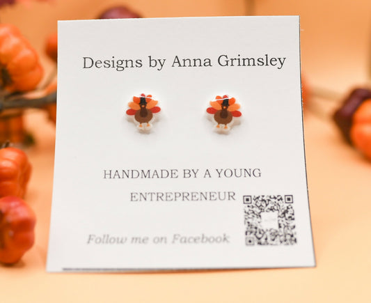 Thanksgiving Turkey Pilgrim Earrings