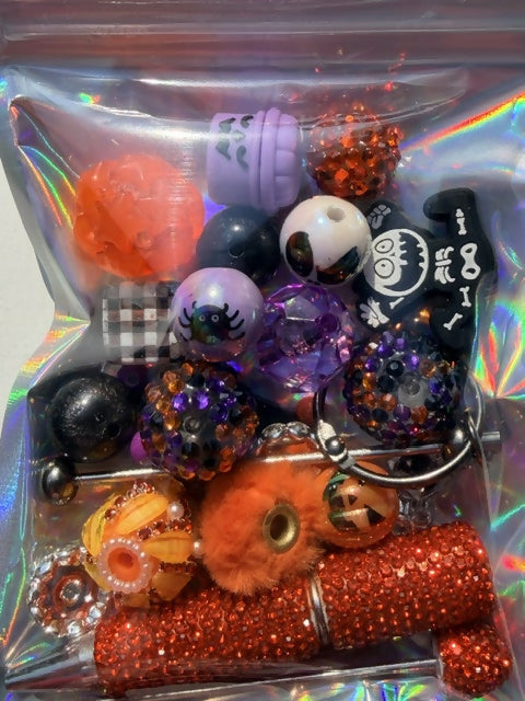 Beaded Pen & Keychain Purple Bucket - DIY Kit