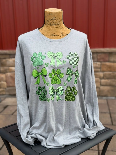 St. Patrick's Paws long sleeve