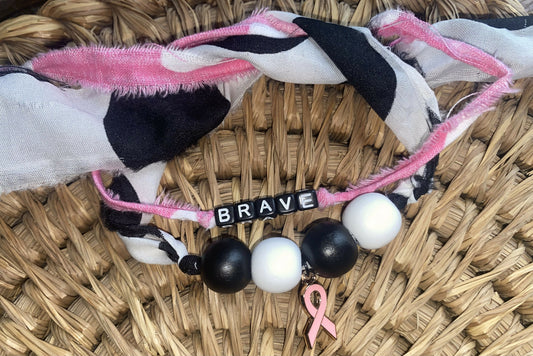 Brave Pink Ribbon Charm (Adult)