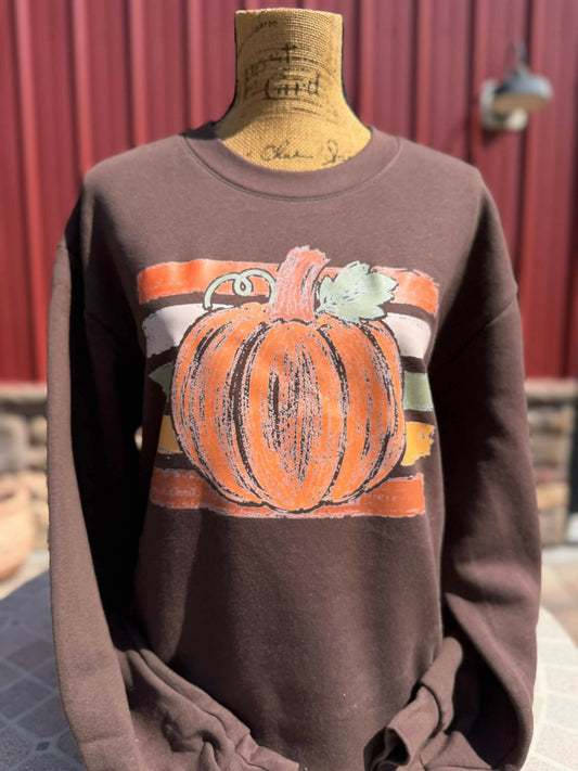 Striped Pumpkin Sweatshirt