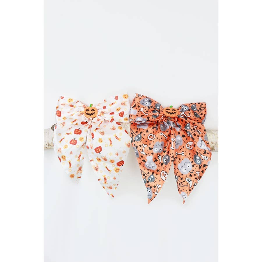 Halloween Satin Hair Bow