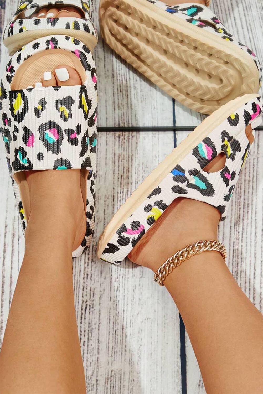 Leopard Soft Thick Sole Sandals