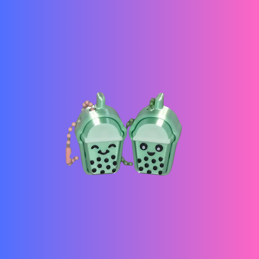 Boba Cup Clicker Keychain – Random Style Fidget Toy with Ball Chain
