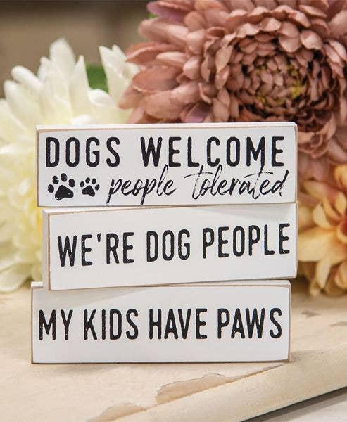 We're Dog People Thin Mini Block, 3 Assorted