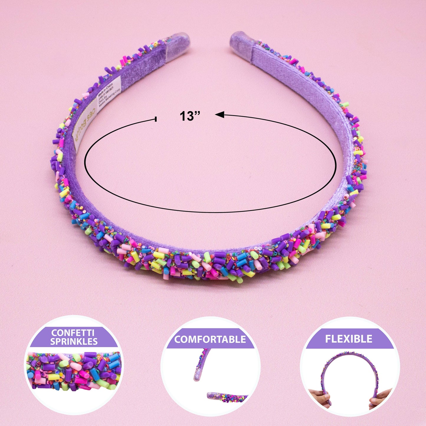 Purple Thin Sprinkle Headband