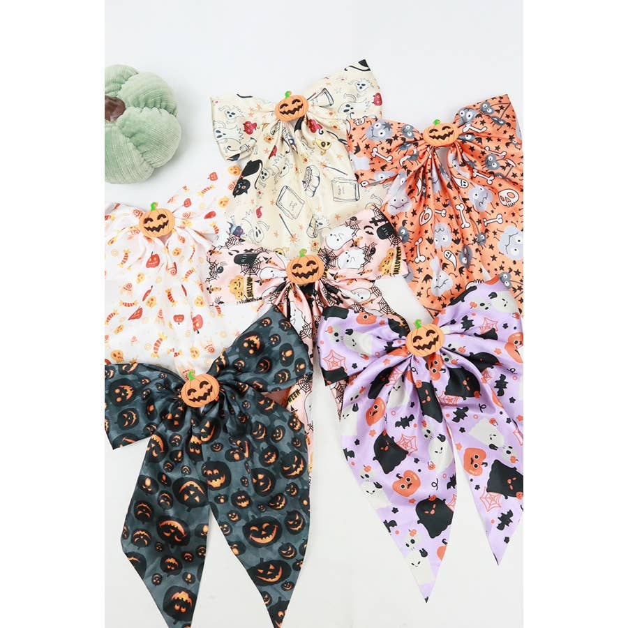 Halloween Satin Hair Bow