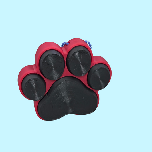 Paw Print Clicker Keychain – 5-in-1 Mechanical Switch Fidget