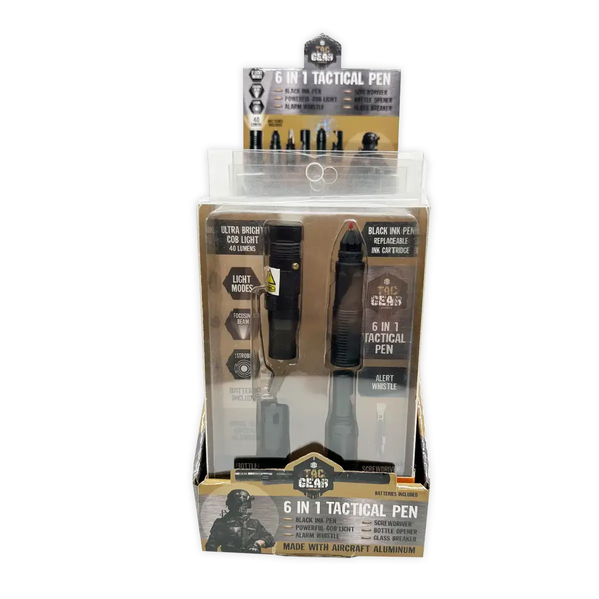 Tac Gear 6-In-1 Tactical Multi-Tool LED Pen