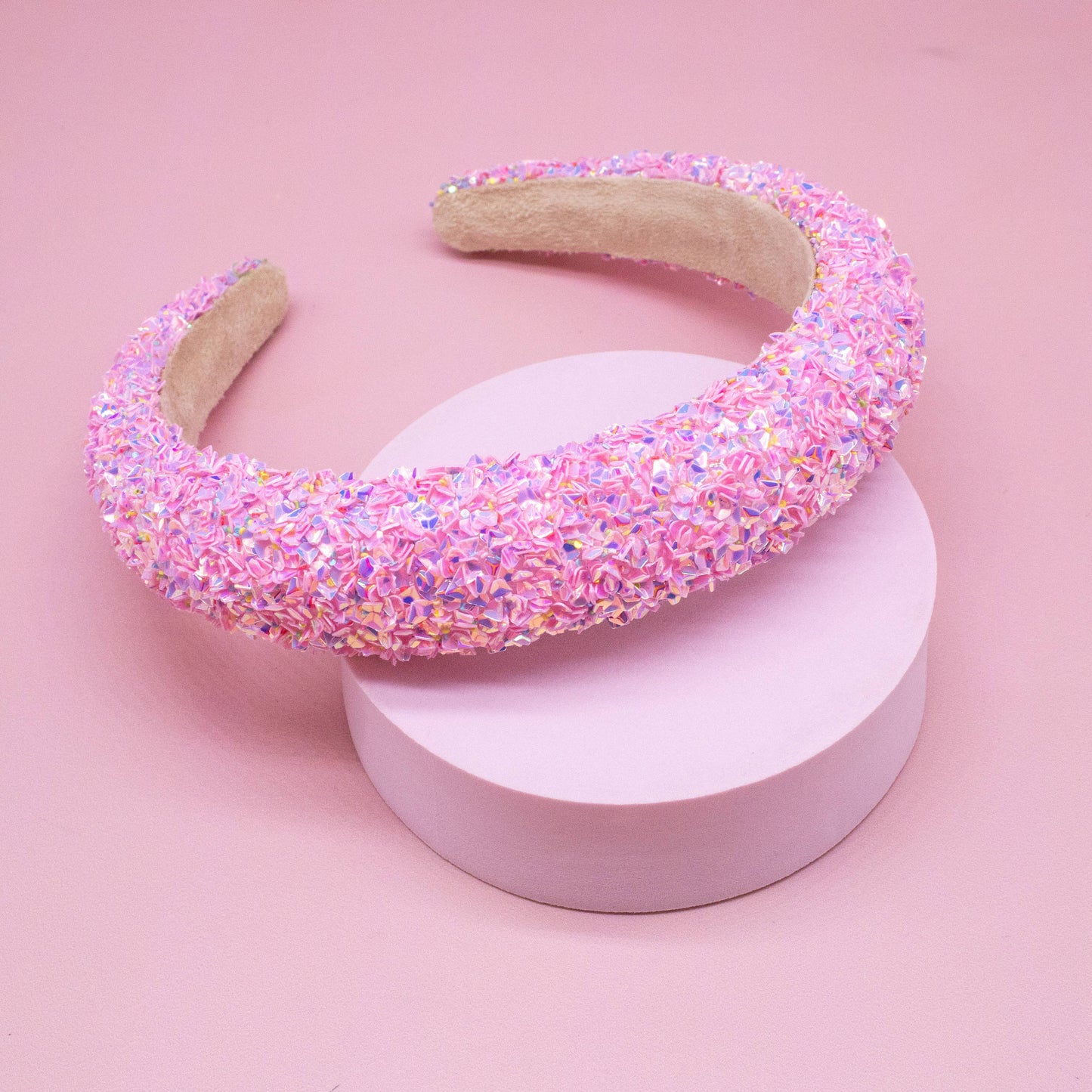 Pink Chunky Sequin Headband