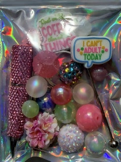 DIY Kit - Pen & Keychain (Pink Flower)