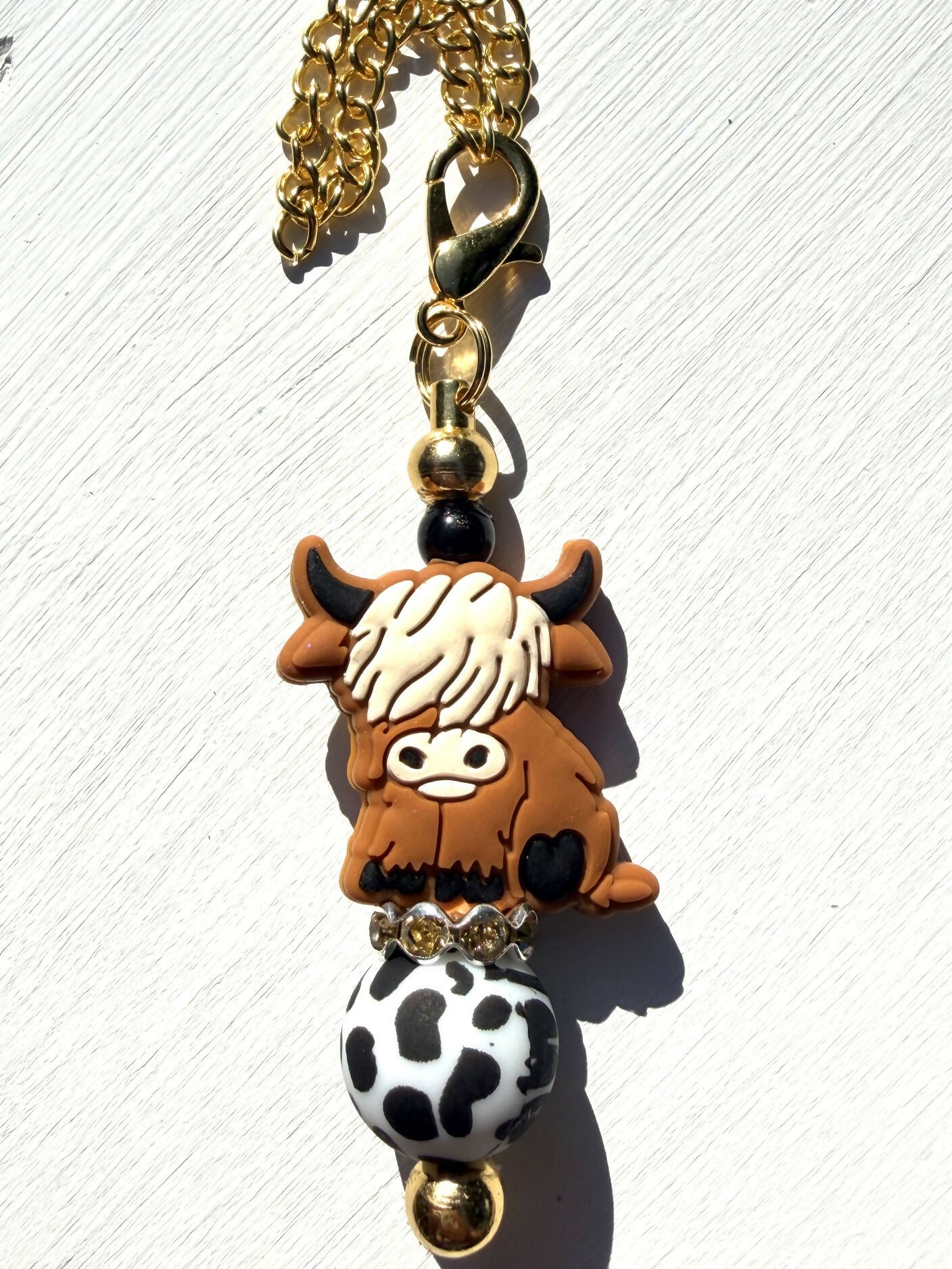 Highland Cow Tumbler/Bag Charm