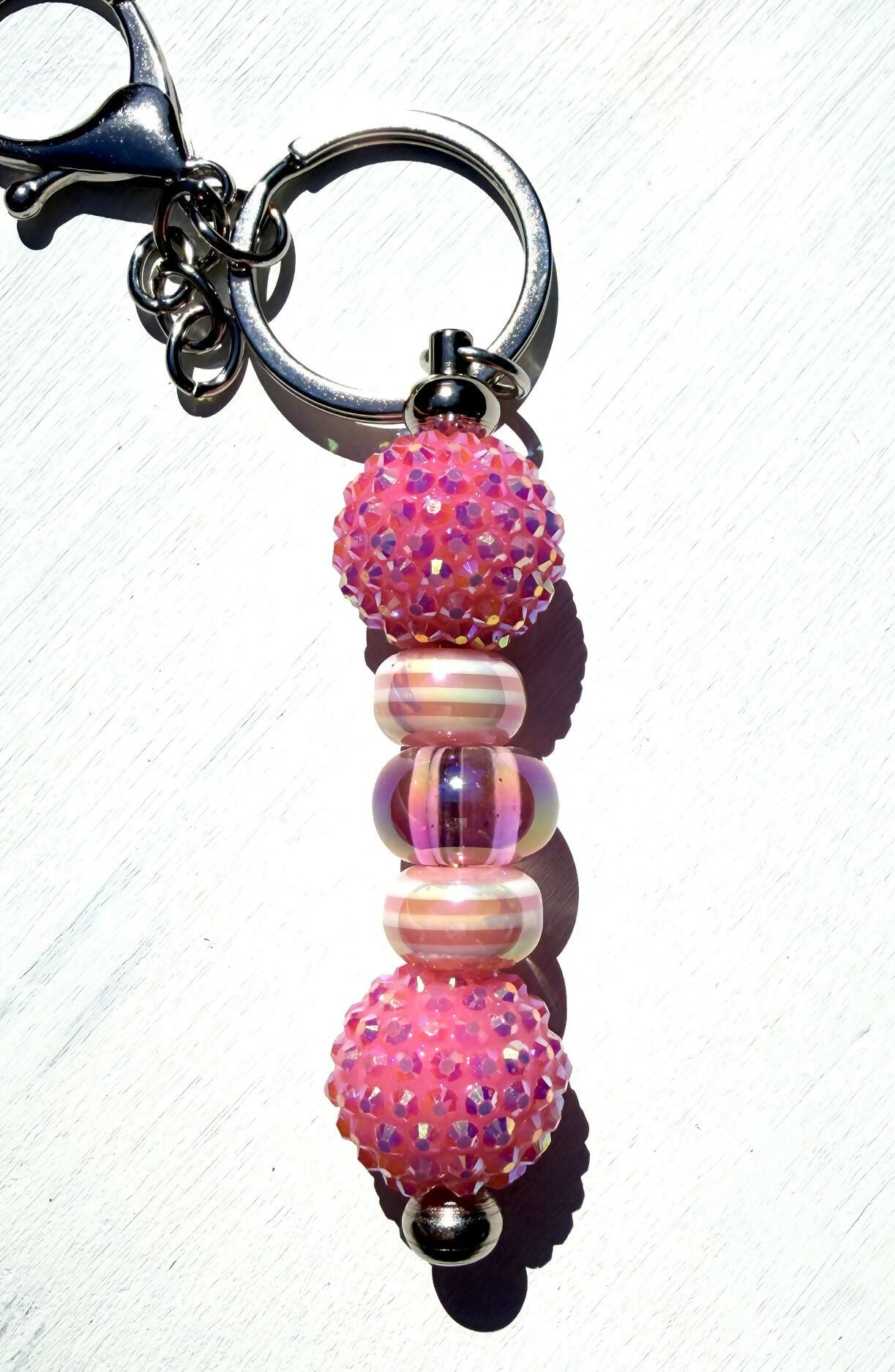 Pink Bling Keychain