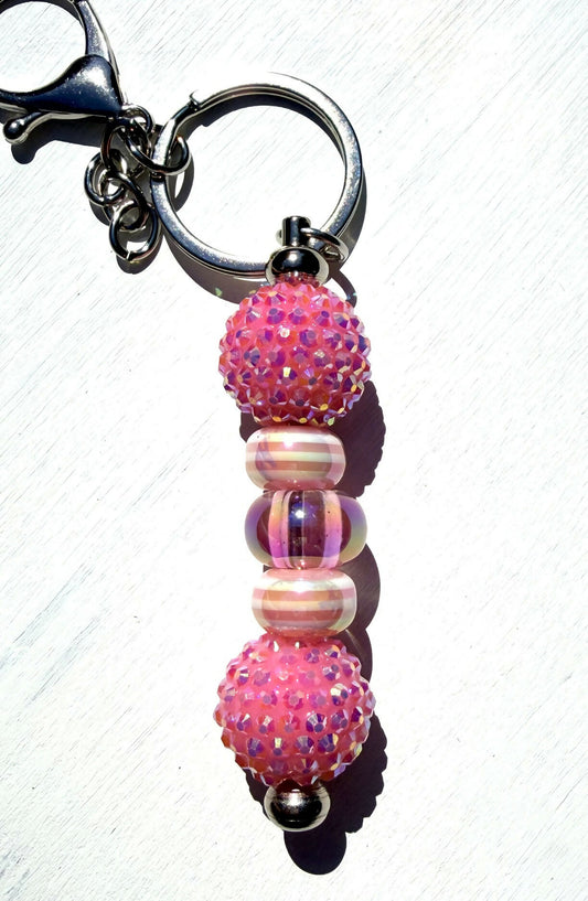 Pink Bling Keychain