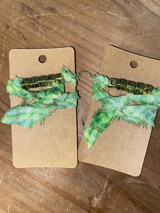 Green Plaid Lucky wrap