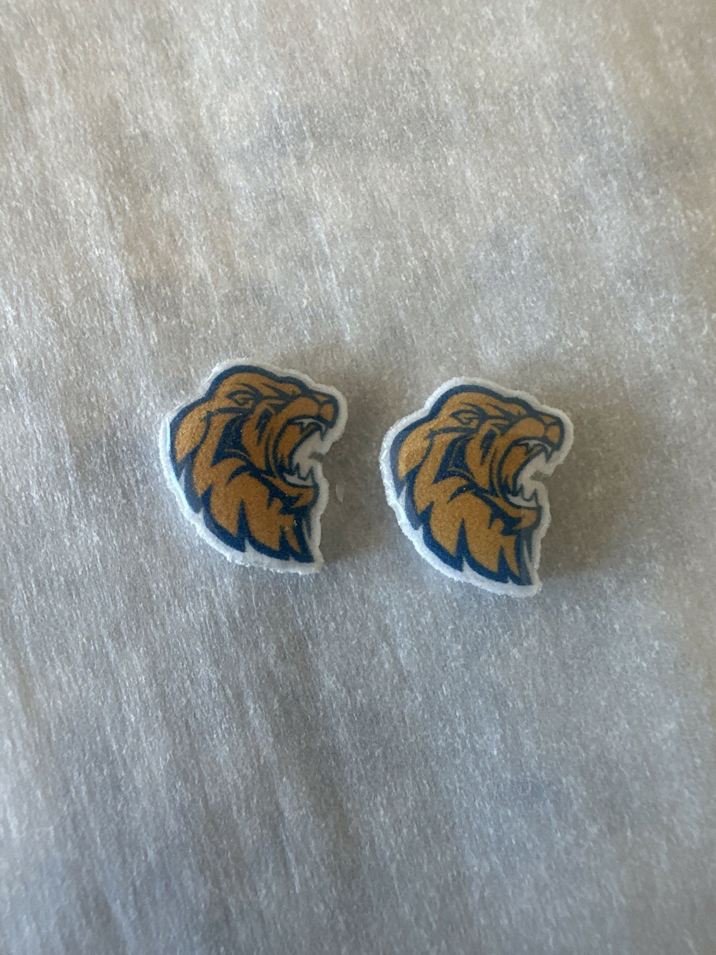 Zion Lutheran School Lion Mascot Earrings