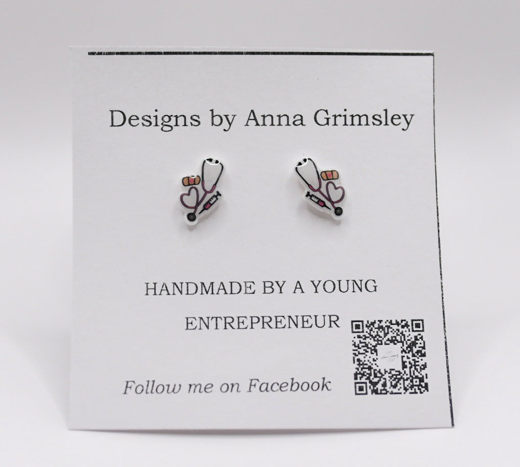 Stethoscope and Syringe Earrings