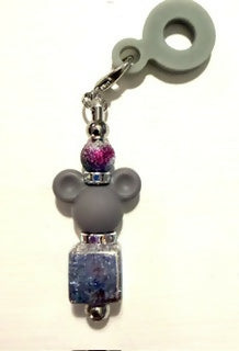 Smokey Mouse Ears Straw Charm