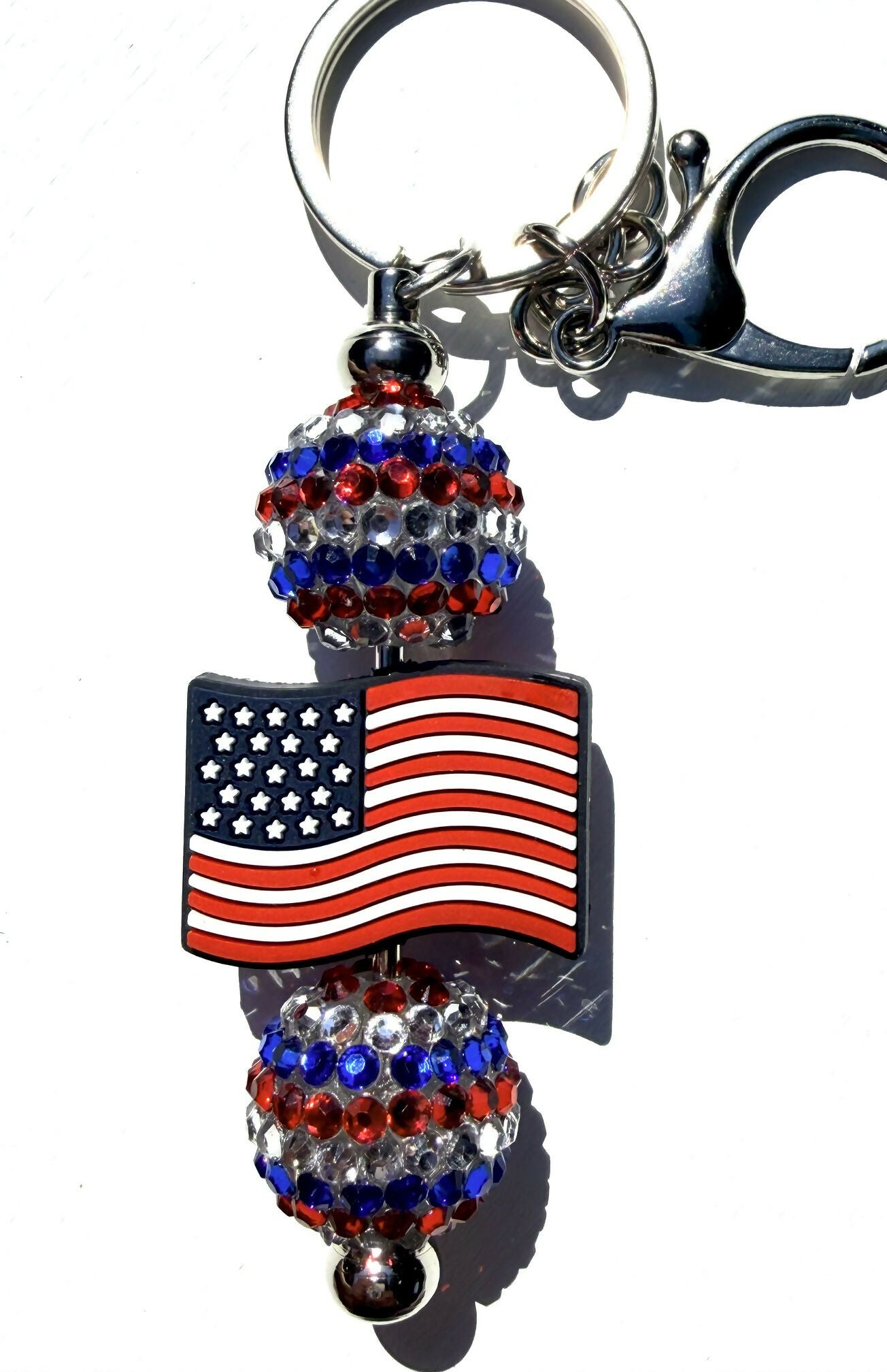 American Flag Keychain