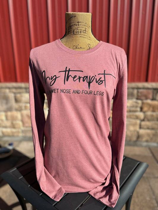 Dog is my therapist shirt