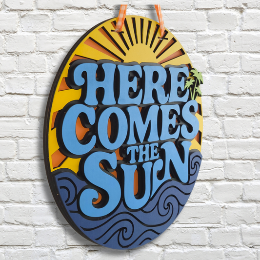 Here Comes the Sun – 3D Layered Door Hanger