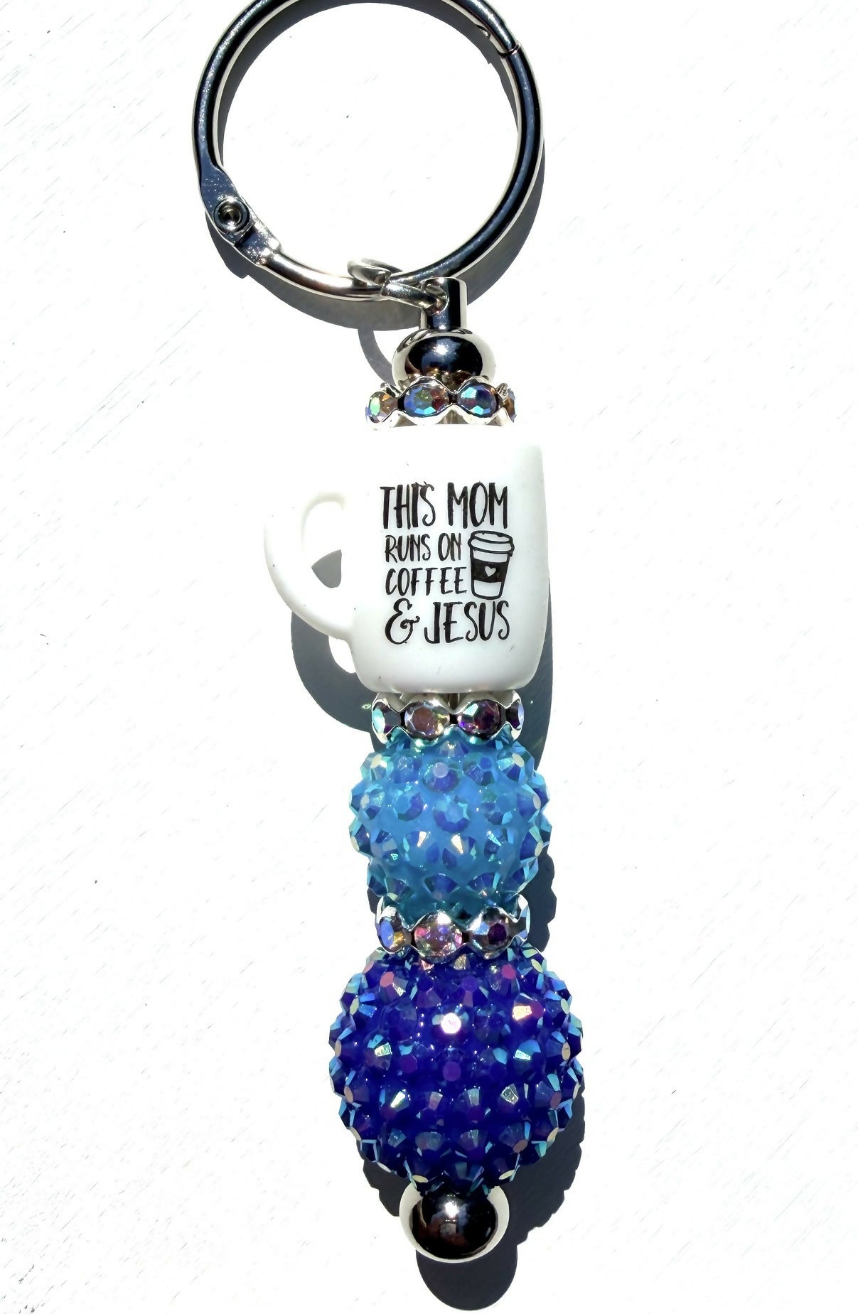 Runs on Coffee & Jesus Keychain