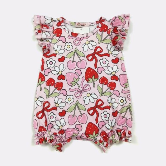 Berry Blissful Ruffle Romper