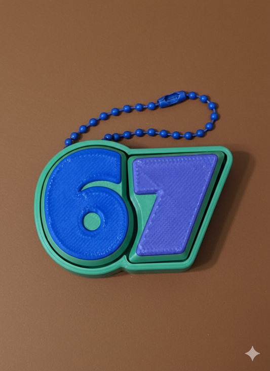 67 Trend Double Clicker Keychain – Each Number Clicks Separately!