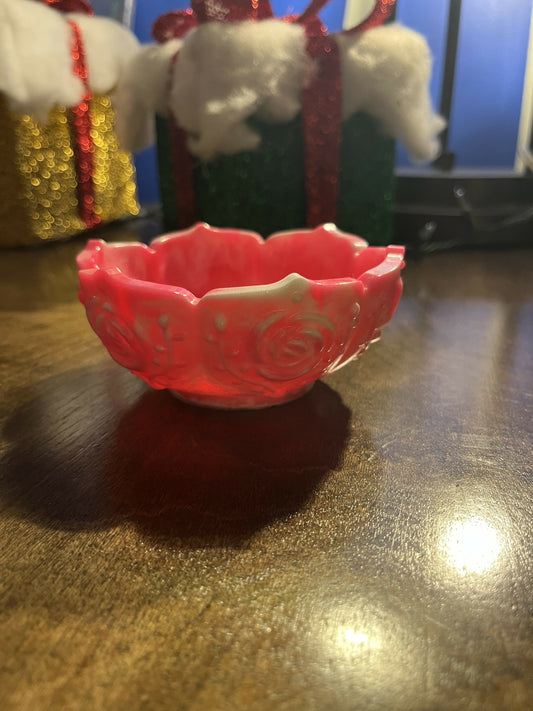 Resin rose detail bowl