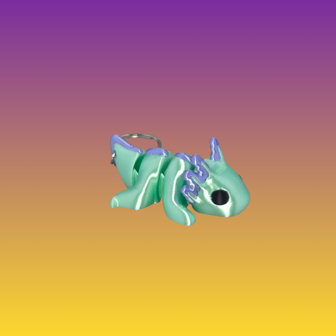 Articulating Axolotl Keychain β Cute 3D Printed Fidget Toy