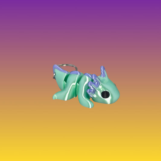 Articulating Axolotl Keychain – Cute 3D Printed Fidget Toy