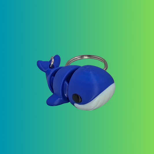 Articulating Whale Keychain – Ocean-Themed 3D Printed Fidget Toy