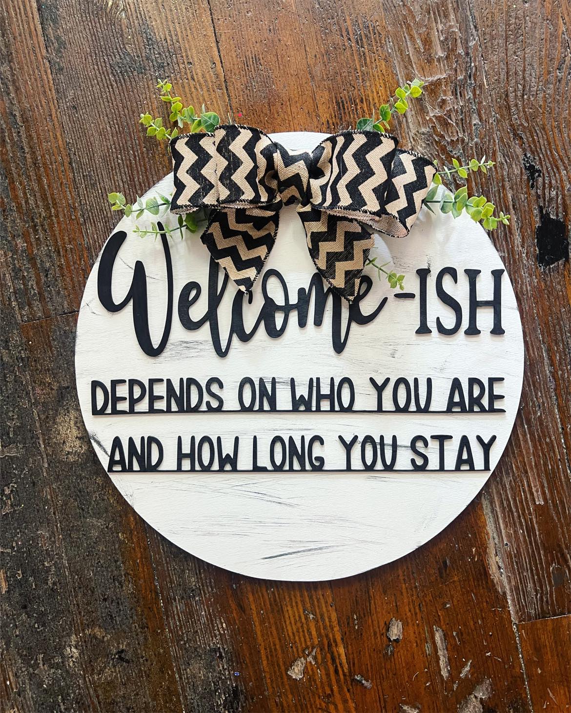 Welcom-Ish Round Door Hanger