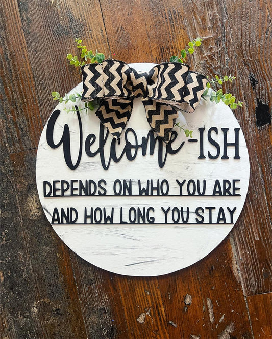 Welcom-Ish Round Door Hanger