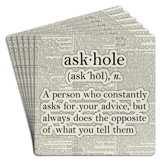 Askhole definition coasters