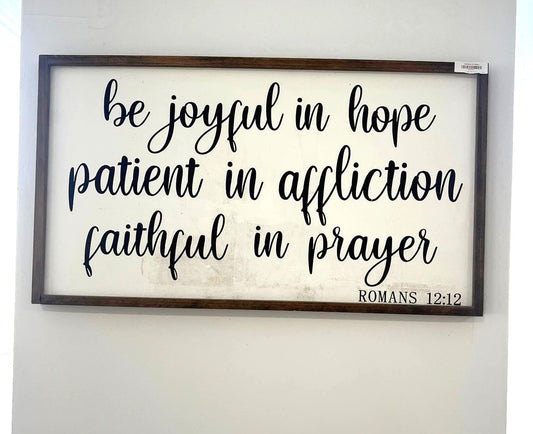 Joyful In Hope Sign