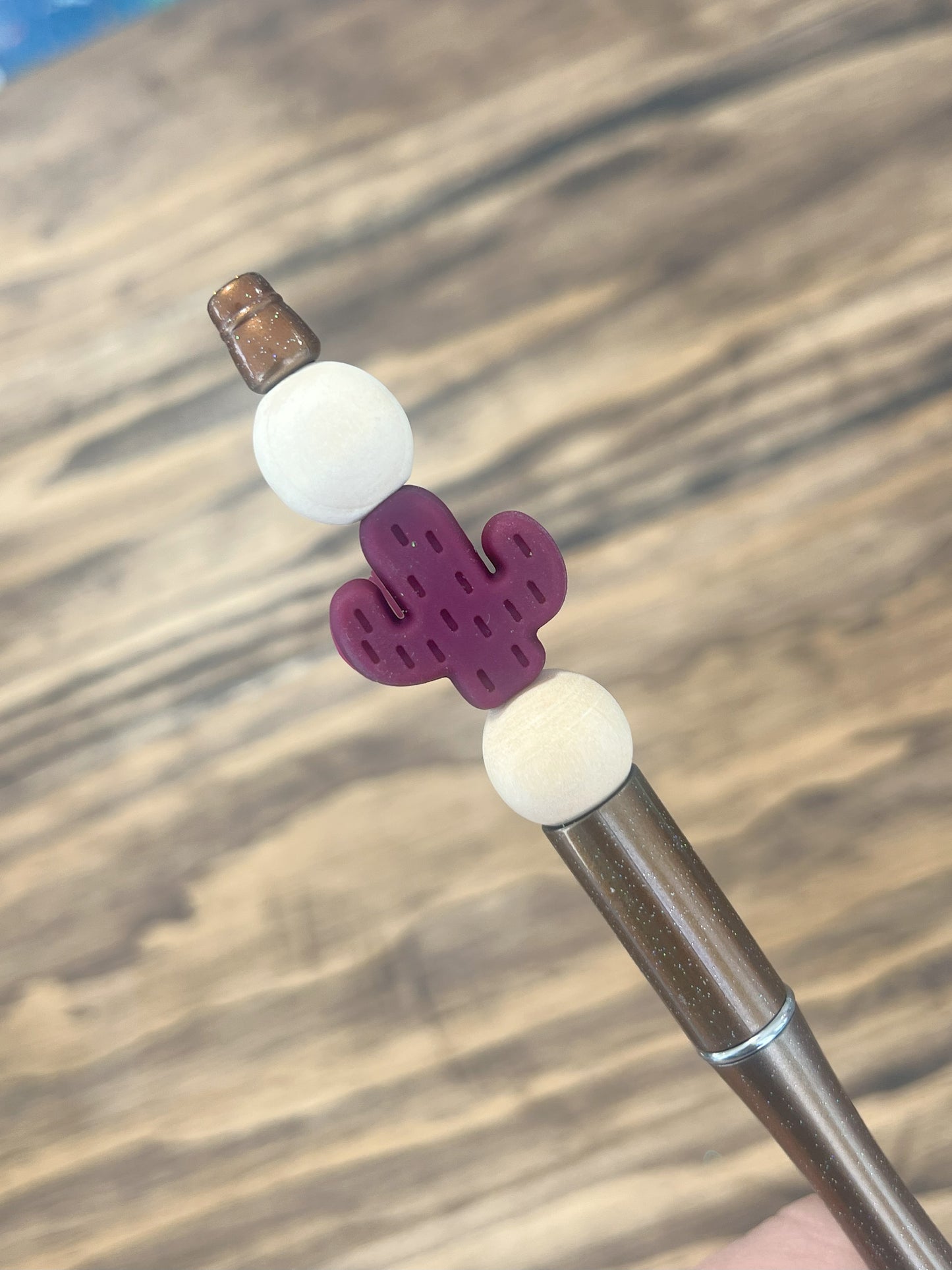 Cactus Silicon Beaded Pens