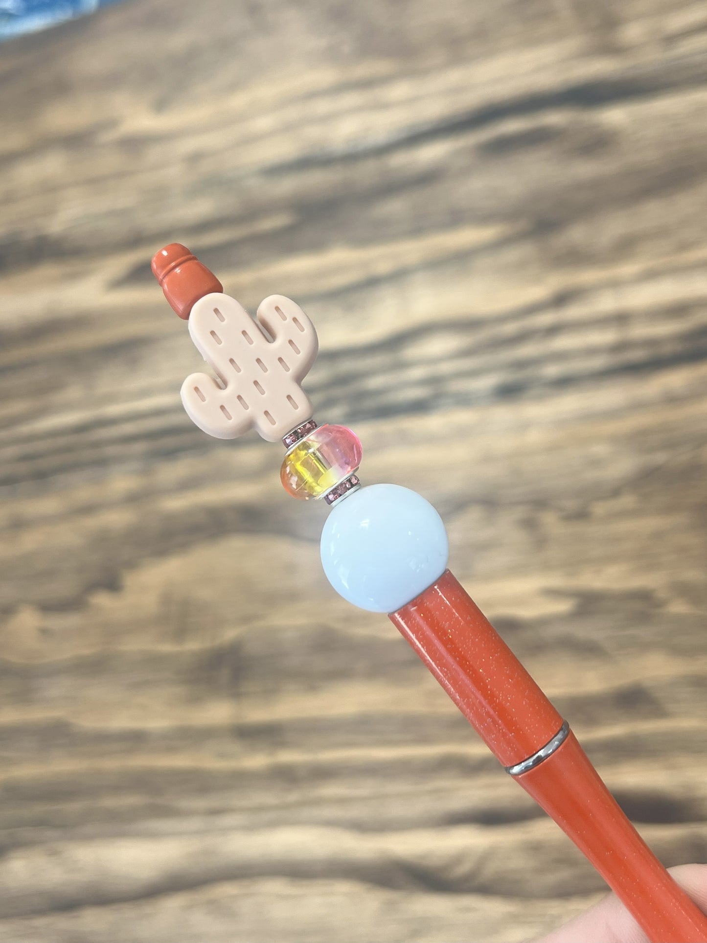 Cactus Silicon Beaded Pens