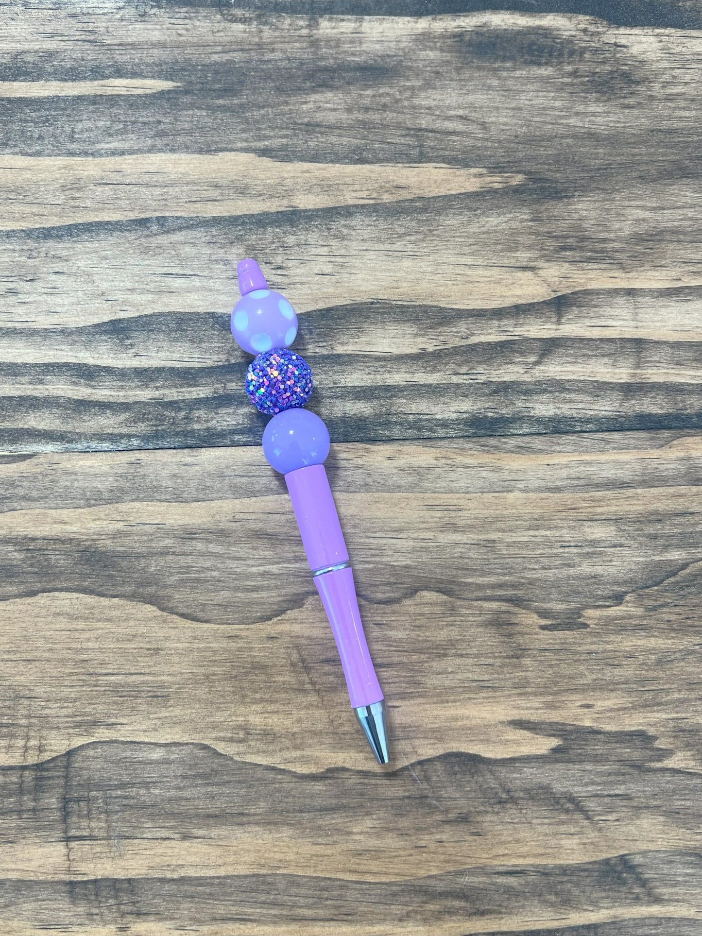 Simple Purple Beaded Pen